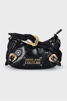 Eco-leather bag with gold decor