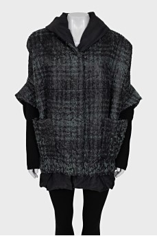 Зелена куртка фасону oversize