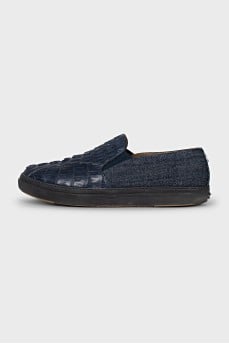 Men's blue loafers