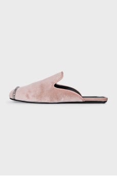 Pink flat mules