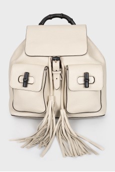 Bamboo leather backpack
