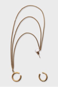 Mono earring with cuff