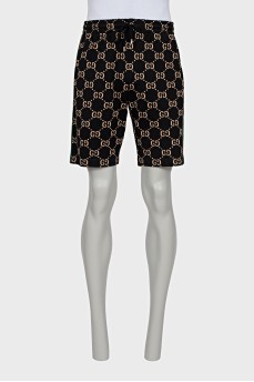Men's shorts with a signature print