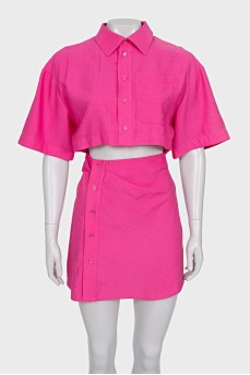 Pink dress with buttons