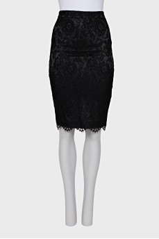 Black lace skirt