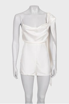 White jumpsuit with an open back