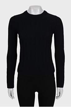 Black wool sweater