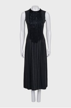 Black fringed dress