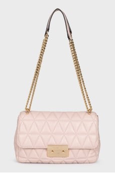 Quilted leather shoulder bag