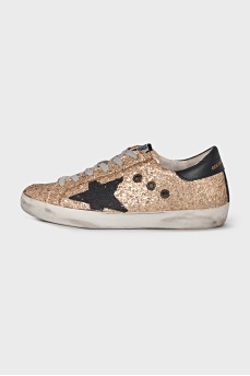 Gold Super-Star sneakers