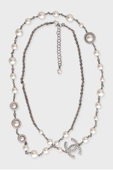 Necklace with brand logo
