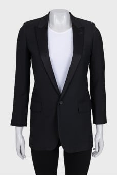 Wool jacket with silk lining