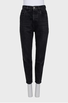 Джинси tapered fit чорного кольору