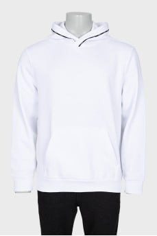 Men's white hoodie with tag