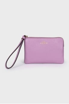 Purple leather wallet