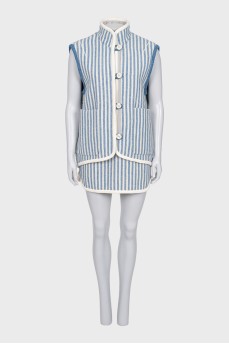 Striped wool suit