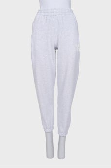 Grey sports tapered trousers