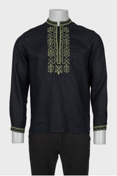 Men's linen shirt with embroidery