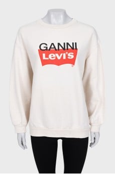 Printed sweatshirt by Ganni x Levi's