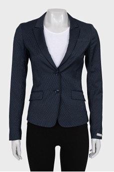 Cropped pinstripe jacket