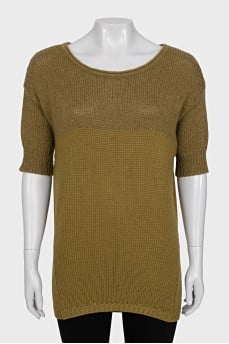 Green knitted T-shirt