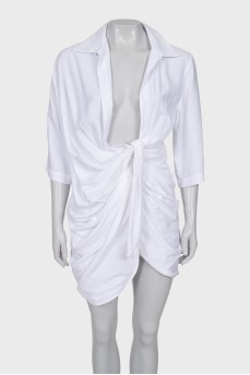 White asymmetrical dress