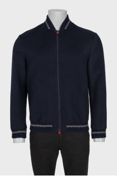 Men's blue bomber jacket