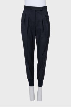 Striped tapered trousers