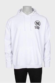 Men's hoodie with contrast print