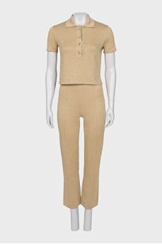 Golden suit with trousers