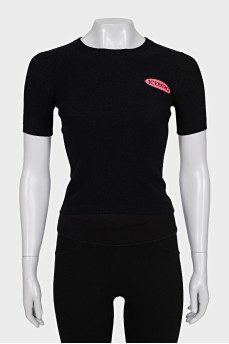 Black top with a patch