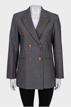 Straight jacket with gold buttons