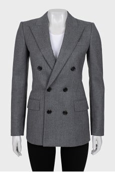 Fitted wool jacket