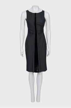 Black dress with velvet inserts