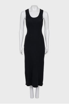 Sleeveless dress made of wool and angora