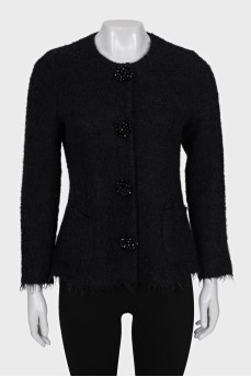 Cardigan with buttons and decor