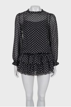 Polka dot mini dress