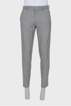 Men's gray trousers with creases
