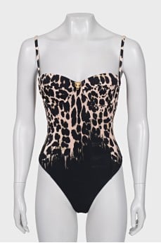 Animal print bodysuit