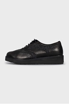 Brown leather brogues