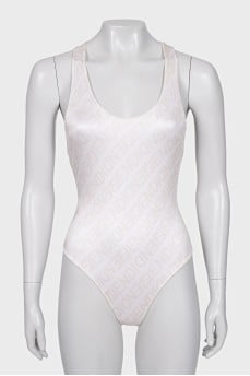 Swimsuit with a signature monogram