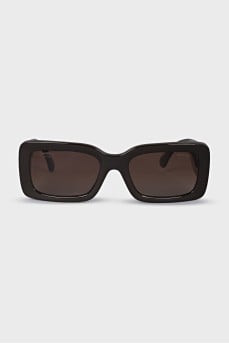 Brown sunglasses with gold trim