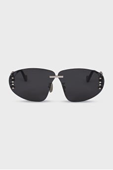 Sunglasses with silver logo