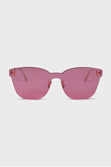 Pink sunglasses with mirror tint