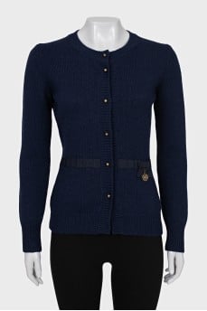 Wool cardigan with buttons