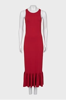 Red sleeveless dress