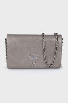 Gray bag on a chain