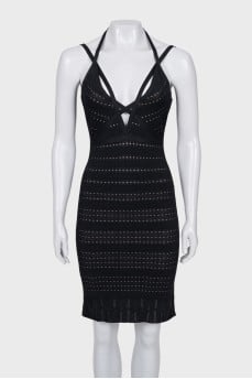 Fitted dress with a zipper