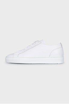 Men's white leather sneakers