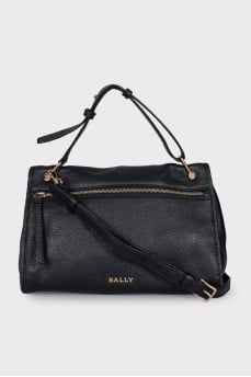 Black leather crossbody